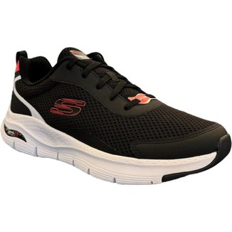 Tênis Masculino Arch Fit Mesh Respirável Esportivo Conforto 894294 Skechers Preto