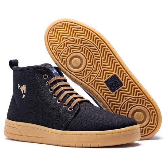 Tênis Masculino Botinha Cano Alto em Lona Leve