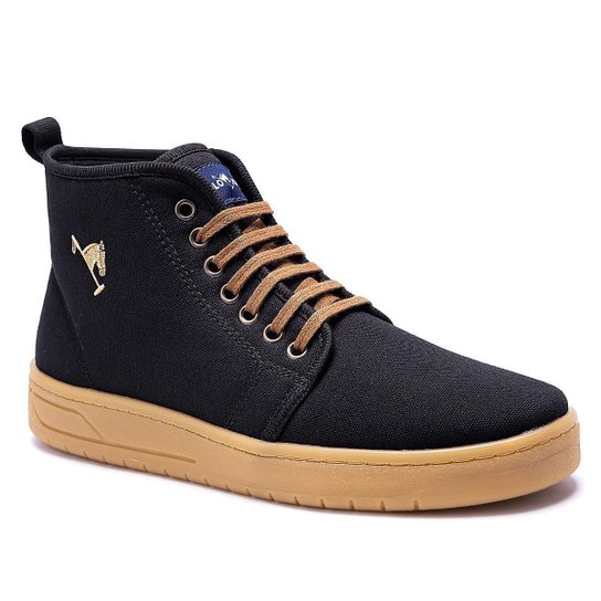 Tênis Masculino Botinha Cano Alto em Lona Leve