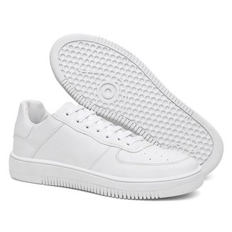 Tenis Masculino Branco Casual Confortavel Para O Dia a Dia