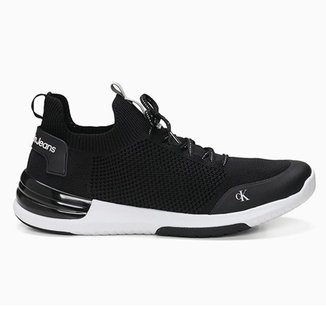 Tênis Masculino Calvin Klein Baixo Air Knitt Preto CKJM11060987