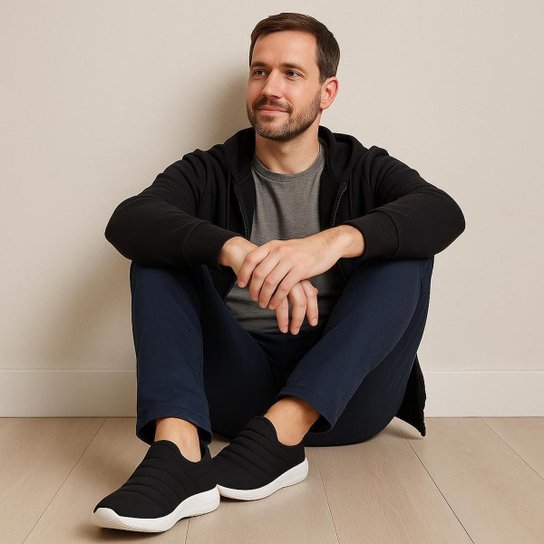 Tenis Masculino Conforto Reto Treino Pesado Academia Caminhada Dia Dia Calce Facil