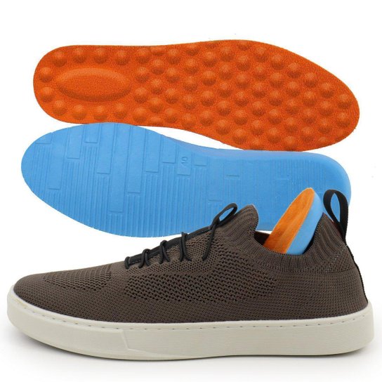 Tênis Masculino Knit Tecido Confortável Premium