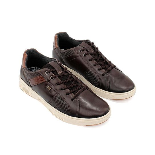 Tênis Masculino Pegada Couro Marrom