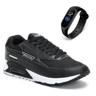 Tênis Masculino RS6 Academia Corrida Leve + Relógio