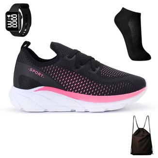 Tenis Meia Feminino Esportivo Treino Academia Light Sport + Meia
