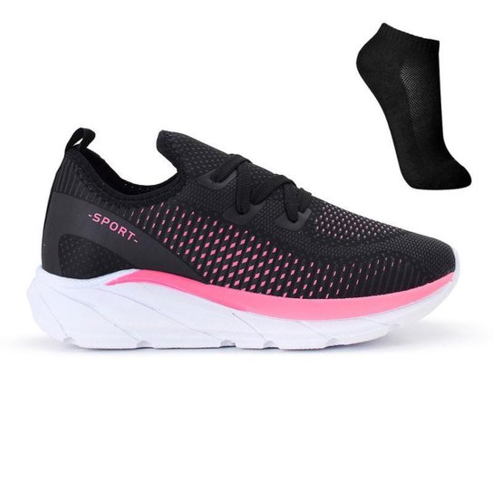Tenis Meia Feminino Esportivo Treino Academia Light Sport + Meia