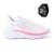 Tenis Meia Feminino Esportivo Treino Academia Light Sport + Relogio - Branco+Rosa