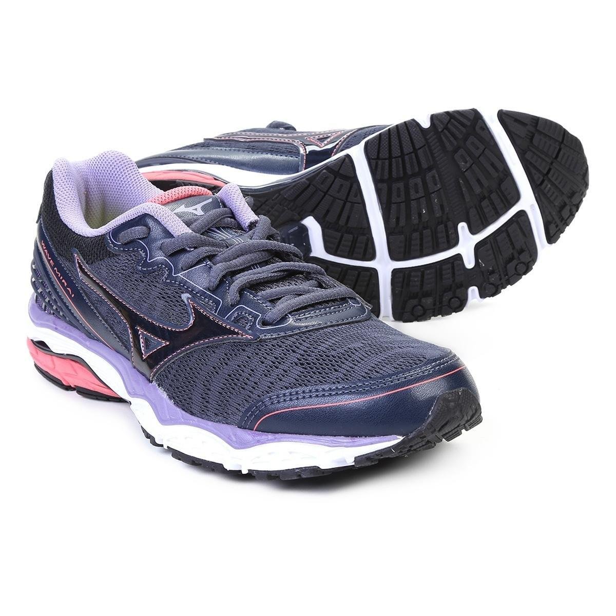 Tenis Mizuno Wave Mirai Feminino Azul E Verde Allianz Parque Shop