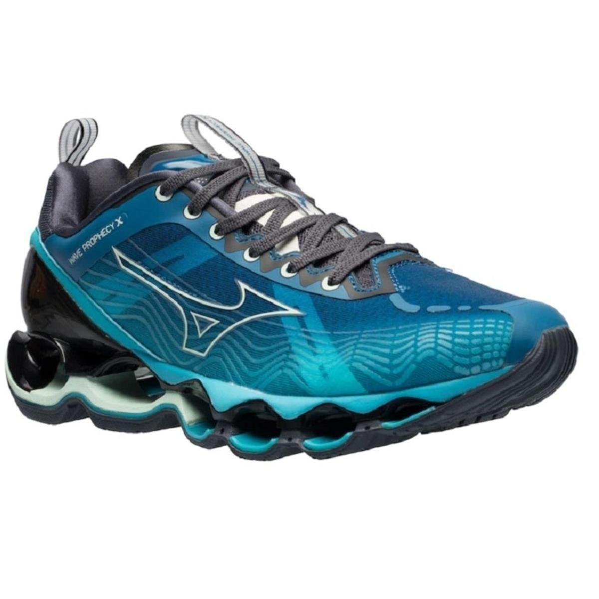 Tênis Mizuno Wave Prophecy X - Azul+Cinza | Allianz Parque Shop