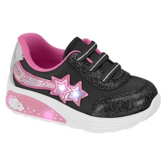 Tênis Multi LED Glitter Verniz Menina Baby Molekinha 2731.307
