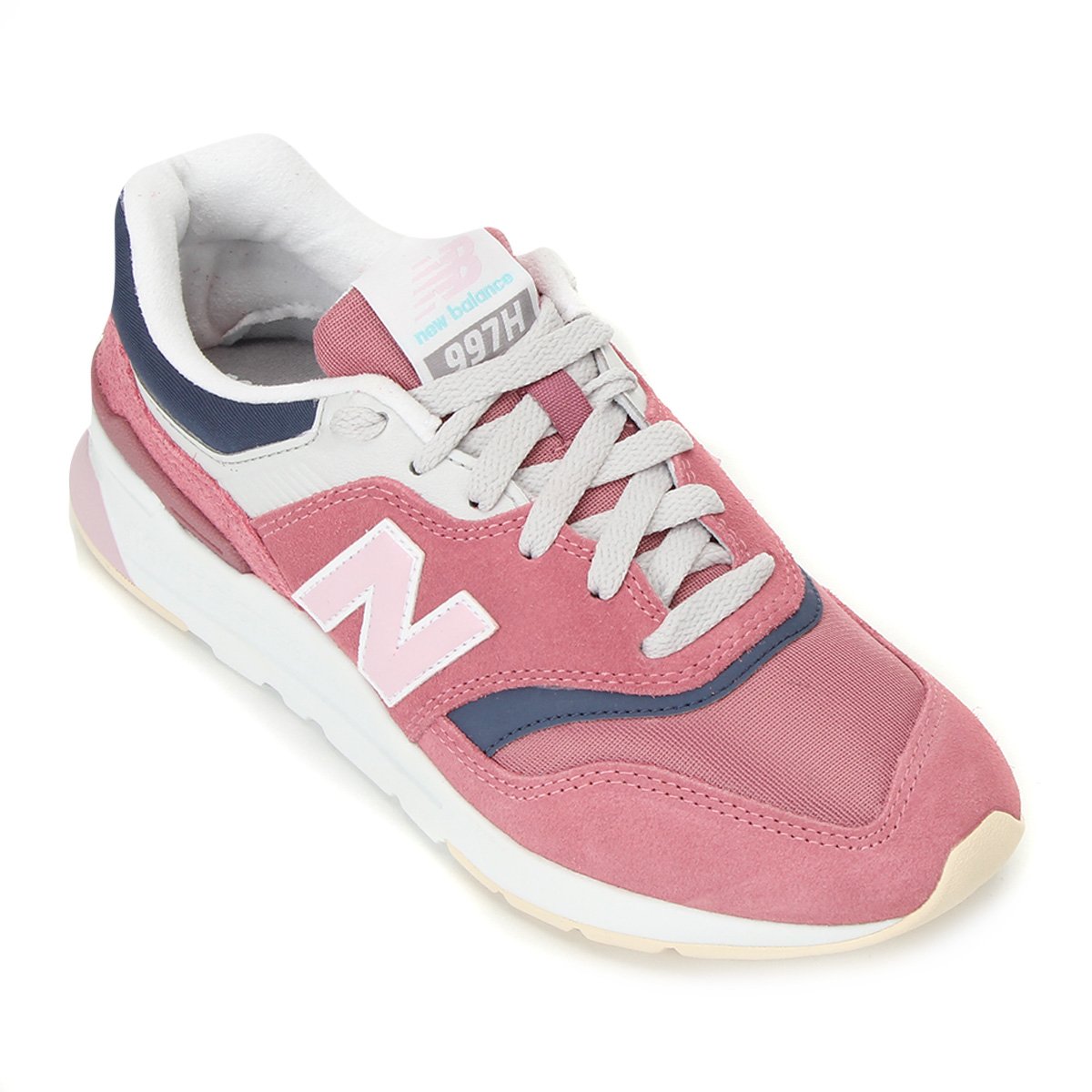 tenis new balance rosa e cinza