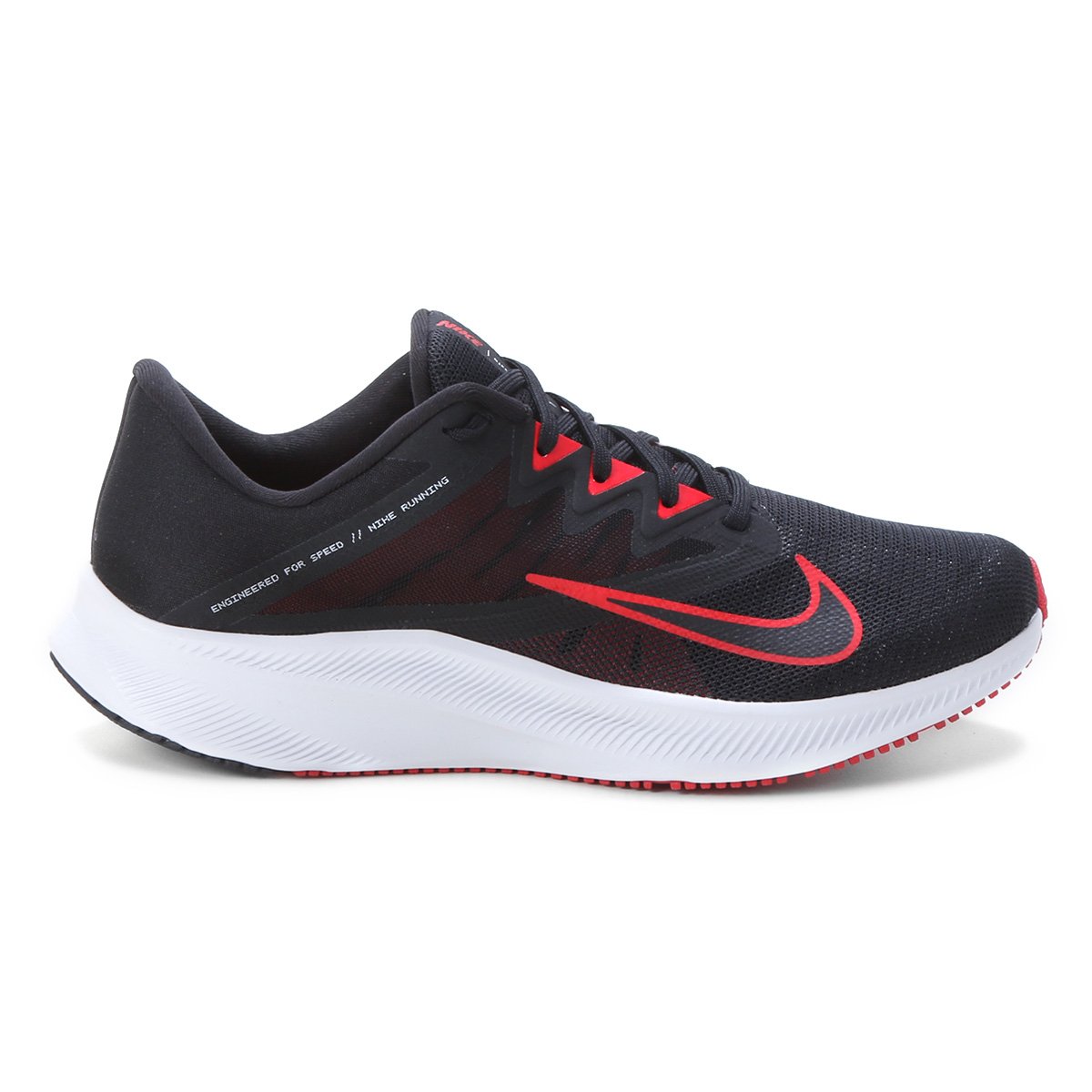 Tênis Nike Quest 3 Masculino - Preto+Vermelho | Allianz Parque Shop
