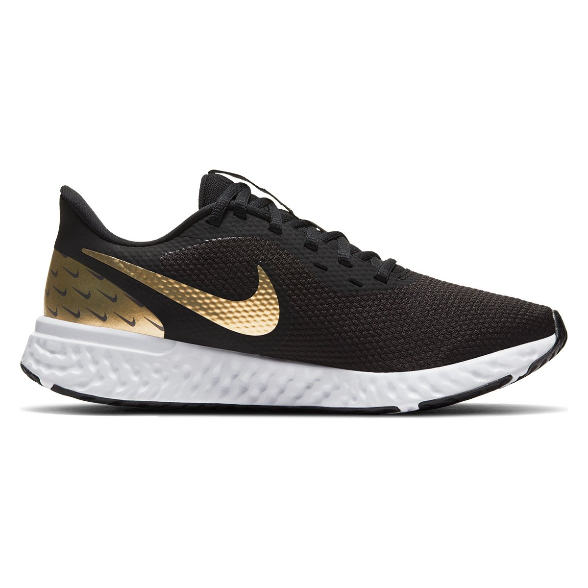 tenis nike feminino preto e dourado