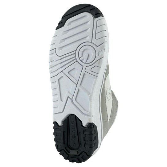 Tênis Ollie Masculino Cano Alto Branco Cinza