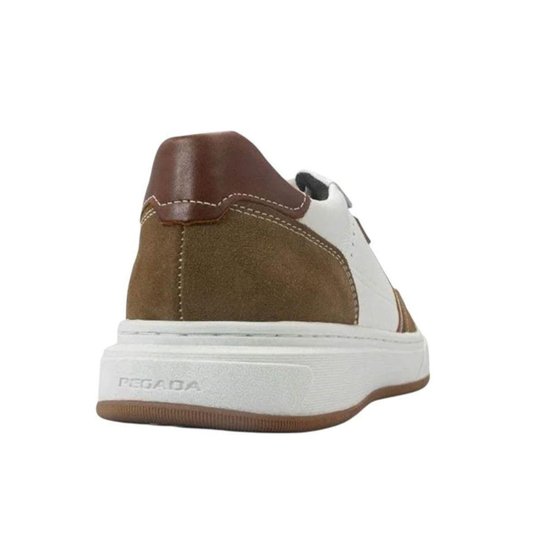 Tênis Pegada Couro Masculino - Branco 44