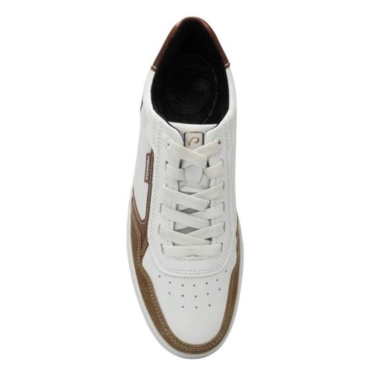 Tênis Pegada Couro Masculino - Branco 44