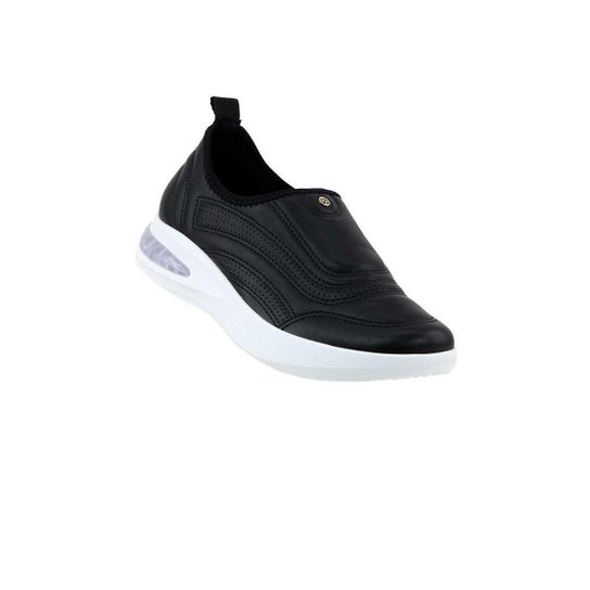 Tênis Piccadilly Softstep Salto Anabela Preto