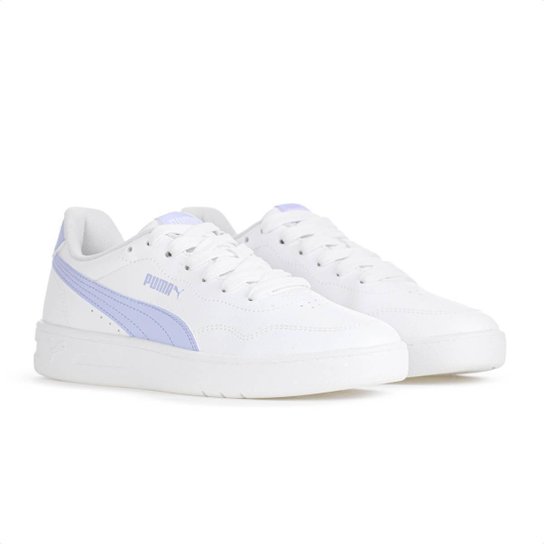 Tênis Puma Court Lally BDP Branco e Lilás - Feminino