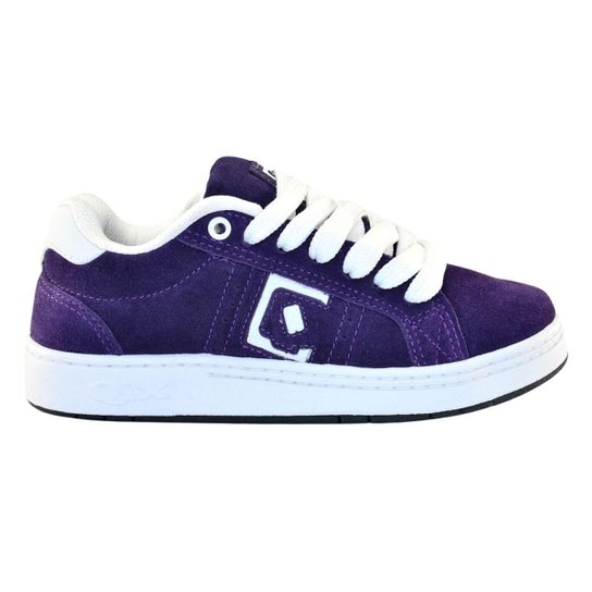 Tênis Qix Combat Suede Roxo Branco