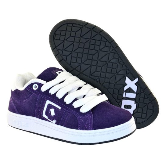 Tênis Qix Combat Suede Roxo Branco