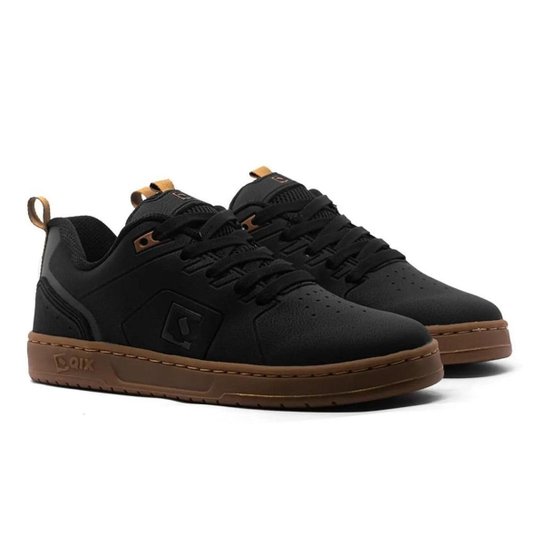 Tênis Qix Smash Preto Marrom Casual Skate Qx2102
