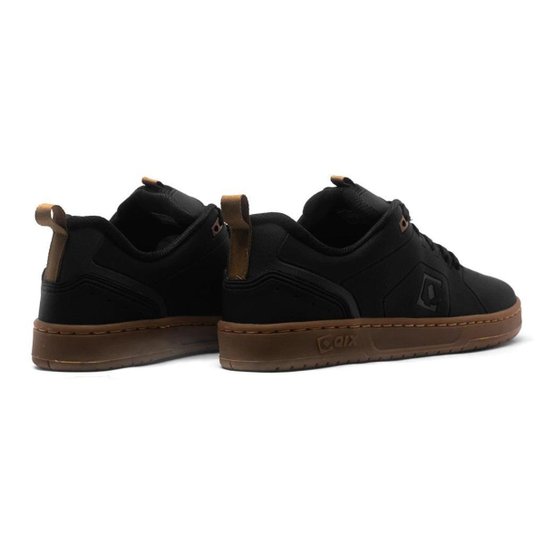 Tênis Qix Smash Preto Marrom Casual Skate Qx2102