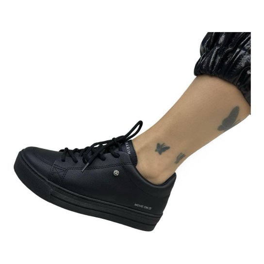 Tênis Ramarim 2393123 Chunky Cadarço Flatform Sola Alta Feminino