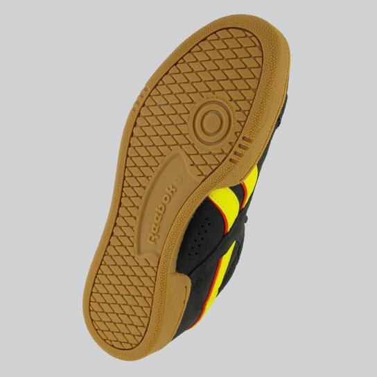 Tênis Reebok Club C Grounds Preto e Amarelo