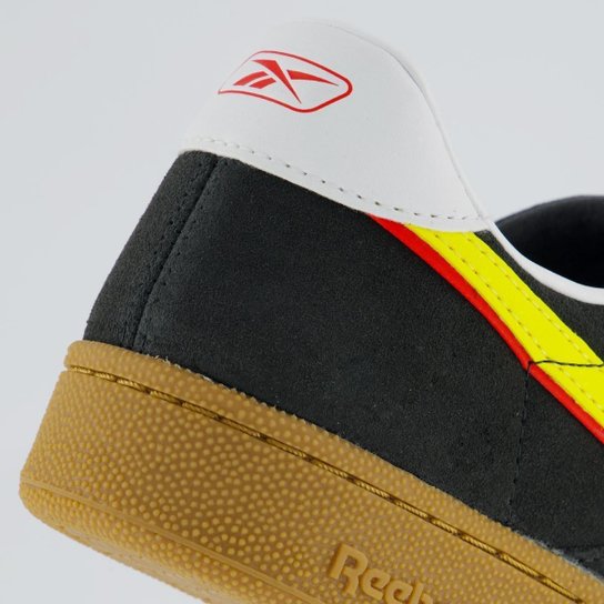 Tênis Reebok Club C Grounds Preto e Amarelo
