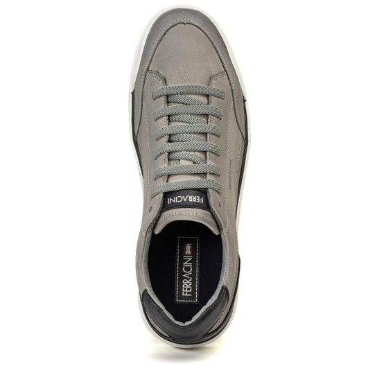 Tênis Sapatênis 24h Couro Casual Confortável com Cadarço Elástico 1056