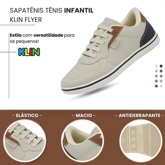 Tênis Sapatênis Klin Infantil Masculino Flyer Casual Estiloso