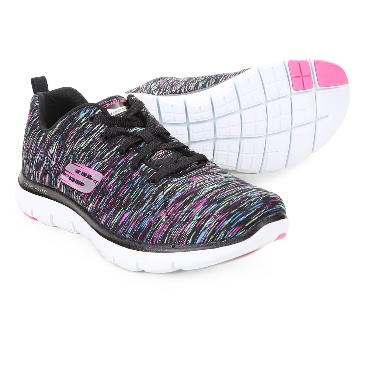 tênis skechers flex appeal 2.0 preto