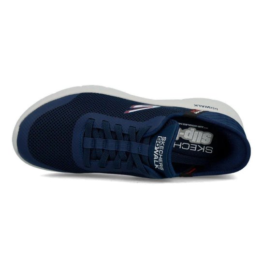 Tenis Skechers Go Walk Flex Hands Up Slip-ins Marinho - Masculino