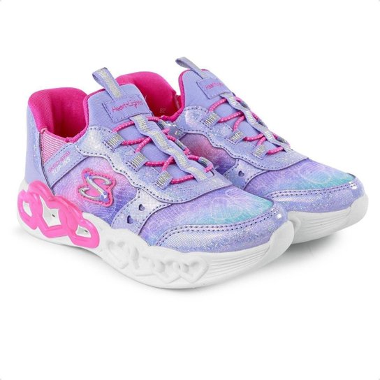 Tênis Skechers Infinite Heart Lights Etern Infantil