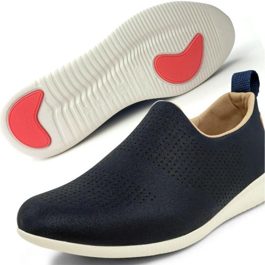 Tênis Slip On Usaflex Elastano Leve Baixo Resistente À Água