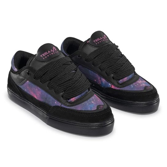 Tênis Tesla Vedanta Galáxia Fat Lace Reflect Skate Masculino