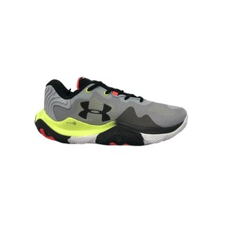 TENIS UNDER ARMOUR BASQUETE BUZZER CINZA E AMARELO 45