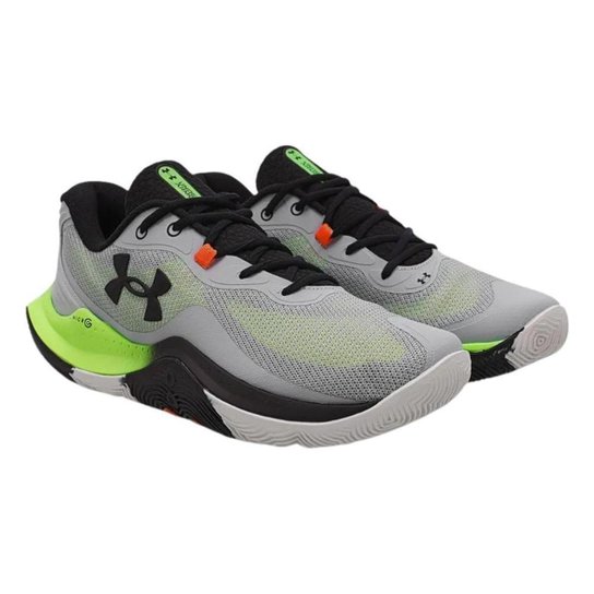 Tênis Under Armour Buzzer 2 Basquete Cinza e Limão - Masculino 46