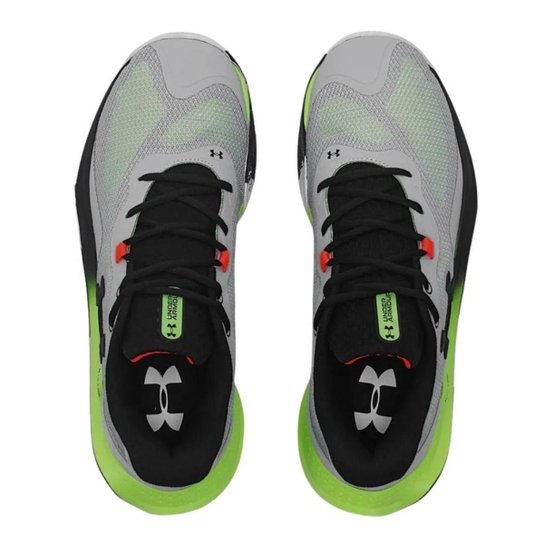 Tênis Under Armour Buzzer 2 Basquete Cinza e Limão - Masculino 46
