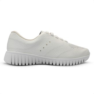 Tênis Usaflex Feminino Couro Detalhe Rebite Casual AE22038