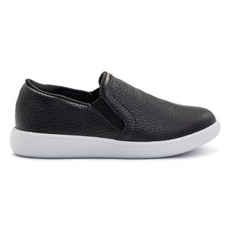 Tênis Usaflex Feminino Slip On Couro Conforto Casual AJ0207