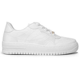 Tenis Vizzano Feminino Casual Plataforma Alta - Branco/Rosa Mauve - 36