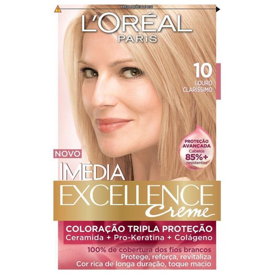 Tintura Imédia L'Oréal 10 Louro Claríssimo