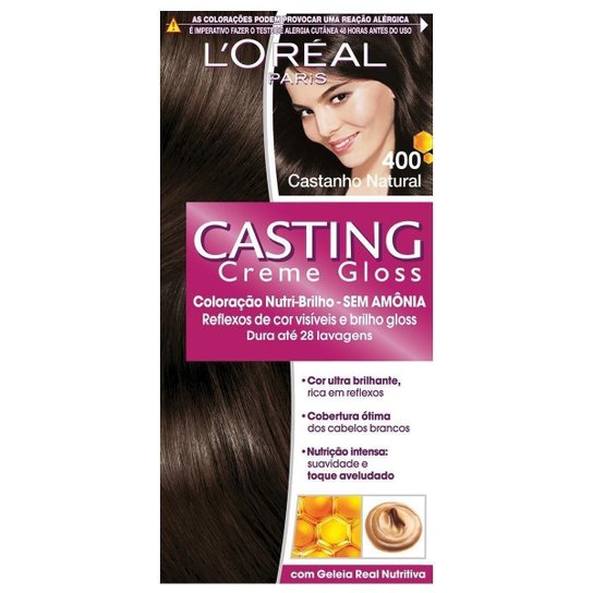 Tintura L'Oréal Casting Gloss 400 Castanho Natural