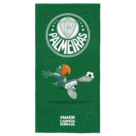 Toalha Banho Lepper Aveludada Transfer Palmeiras 70 cm x 1,40 m