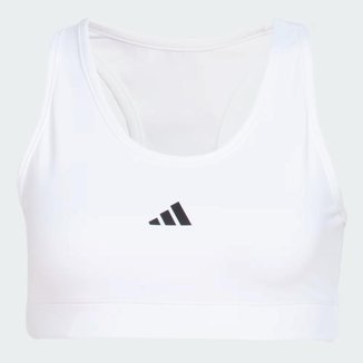 Top Adidas Básico Treino Poliamida Suporte Médio Feminino Tamanho:G;Cor: