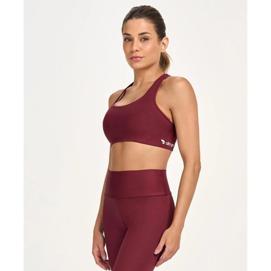 Top Alto Giro Costas Nadador Essentials Academia Alto Giro