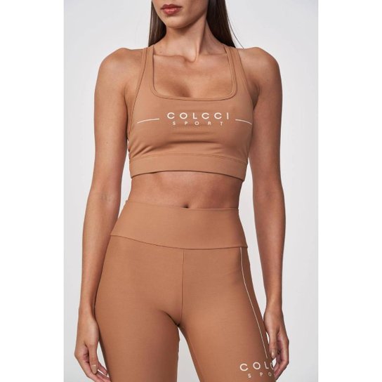 TOP COLCCI SPORT SLIM FORCE FEMININO MARROM