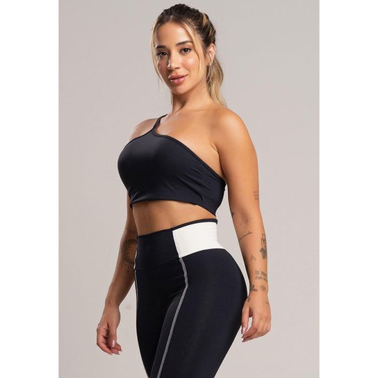 Top Cropped Duplo Alcinha Poliamida Mvb Modas